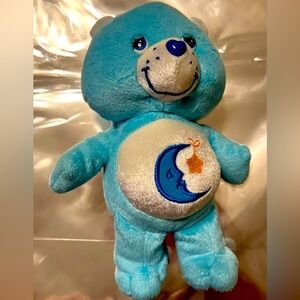 VTG  Care Bears Sleepy Time Bear 2002 Plush Moon Blue 8" Stuffed Animal Toy